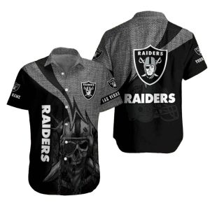 Personalized Las Vegas Raiders Warrior Spirit Black Hawaiian Shirt