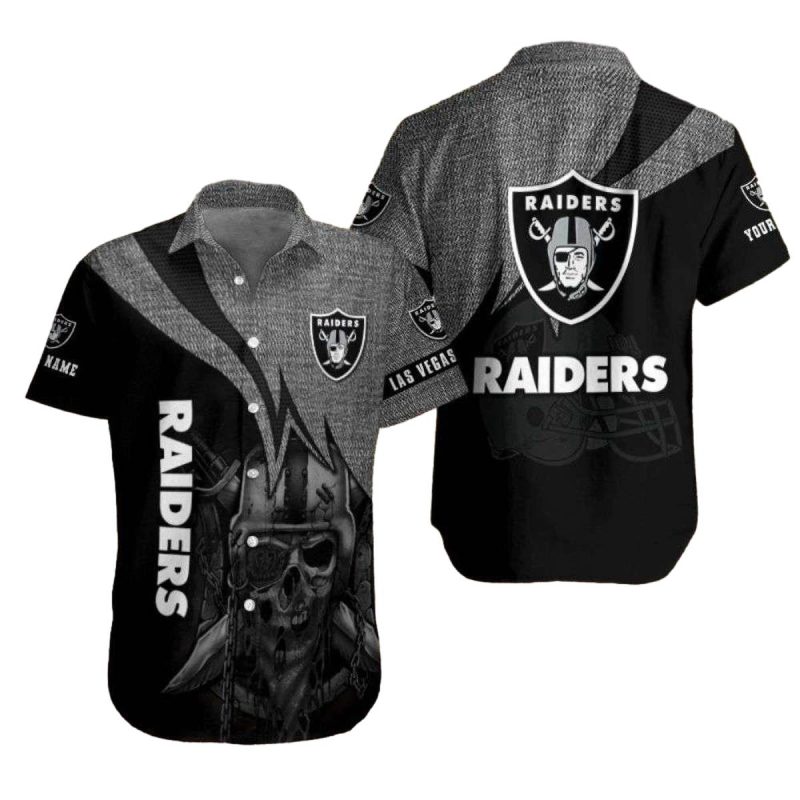 Personalized Las Vegas Raiders Warrior Spirit Black Hawaiian Shirt 1