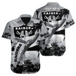 Personalized Las Vegas Raiders Whale Tail Beach Theme Hawaiian Shirt