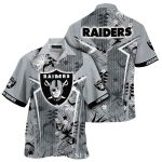 Personalized Leafy Tropics Las Vegas Raiders Hawaiian Shirt