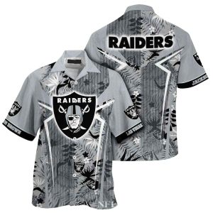 Personalized Leafy Tropics Las Vegas Raiders Hawaiian Shirt