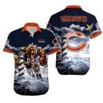 Personalized Lighthouse Vigil Chicago Bears Tropical Hawaiian Shirt Amidst The Tempest