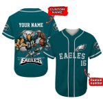 Personalized Mascot Eagles Logo Baseball Jersey