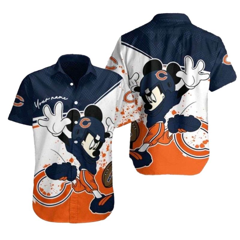 Personalized Mascot Mashup Playful Mickey Bears Fan Hawaiian Shirt 1