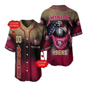 Personalized Meta Band San Francisco 49ers Flag America Baseball Jersey