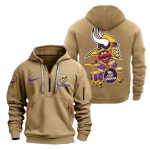 Personalized Minnesota Vikings Animal Quarter AOP Hoodie