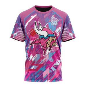Personalized Minnesota Vikings Breast Cancer AOP T Shirt