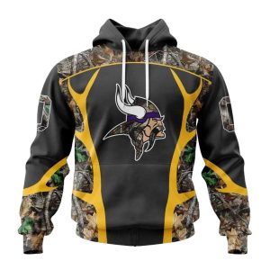 Personalized Minnesota Vikings Camo Hunting AOP Hoodie