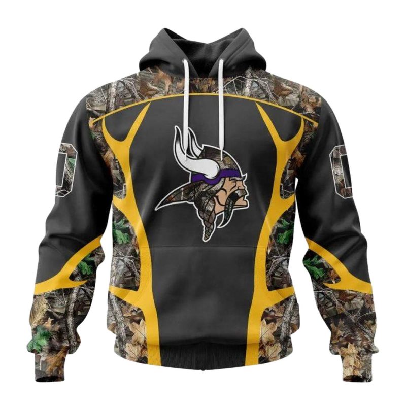 Personalized Minnesota Vikings Camo Hunting Aop Hoodie 1