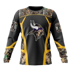 Personalized Minnesota Vikings Camo Hunting AOP Sweatshirt