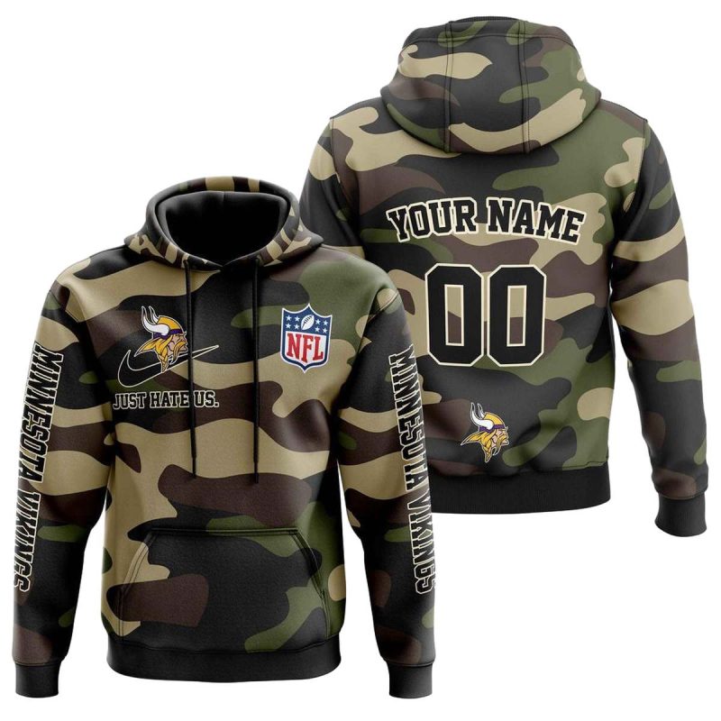 Personalized Minnesota Vikings Camo Style Veteran Day Aop Hoodie 1