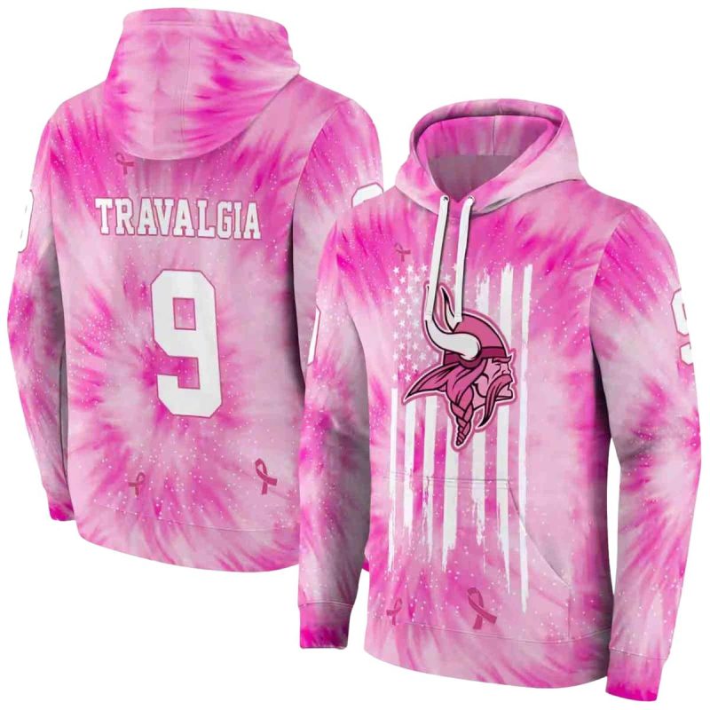 Personalized Minnesota Vikings Cancer Support Pink Aop Hoodie 1