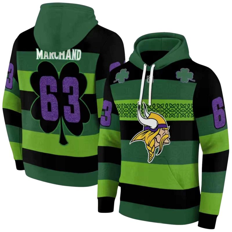 Personalized Minnesota Vikings Celtic Patterns Green Aop Hoodie 1