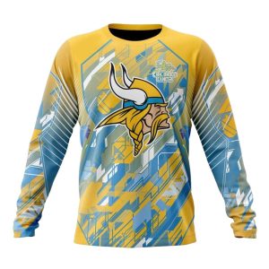 Personalized Minnesota Vikings Childhood Cancers AOP Sweatshirt