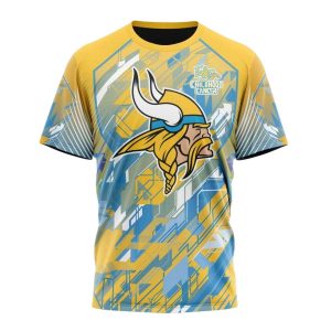 Personalized Minnesota Vikings Childhood Cancers AOP T Shirt