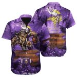 Personalized Minnesota Vikings Dark Forest Viking Warrior Hawaiian Shirt