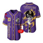 Personalized Minnesota Vikings Helmet Baseball Jersey