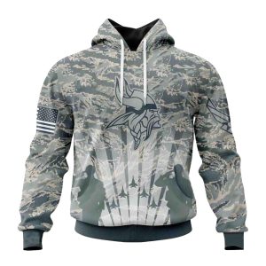 Personalized Minnesota Vikings Honor US Air Force Veterans AOP Hoodie