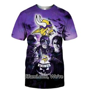 Personalized Minnesota Vikings Jason Voorhees Halloween AOP T Shirt