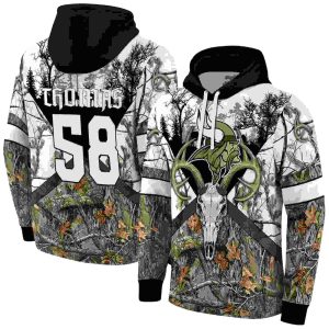Personalized Minnesota Vikings Logo And Forest Silhouette AOP Hoodie