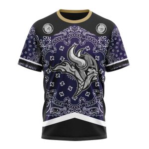 Personalized Minnesota Vikings Logo Classic Pattern AOP T Shirt