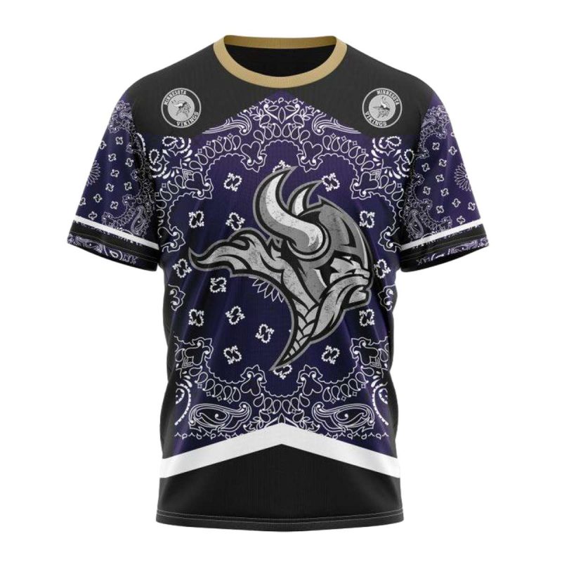 Personalized Minnesota Vikings Logo Classic Pattern Aop T Shirt 1