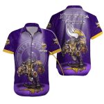 Personalized Minnesota Vikings Logo In My Heart With Mascot Jersey Hawaiian Shirt