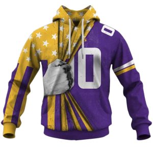 Personalized Minnesota Vikings Logo Inside Me AOP Hoodie