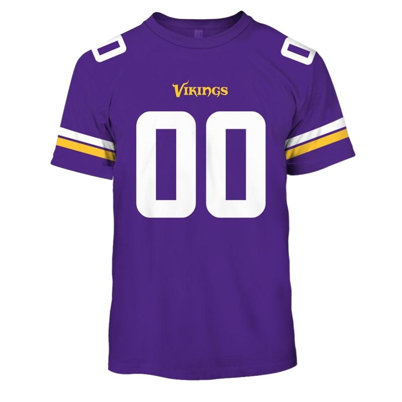 Personalized Minnesota Vikings Logo Lover Purple Aop T Shirt 1