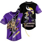 Personalized Minnesota Vikings Mascot And Death Baseball Jersey