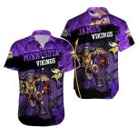 Personalized Minnesota Vikings Mascot Dark Grit Hawaiian Shirt
