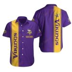 Personalized Minnesota Vikings Minimalist Purple Gold Hawaiian Shirt
