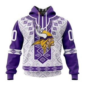 Personalized Minnesota Vikings Native Pattern AOP Hoodie