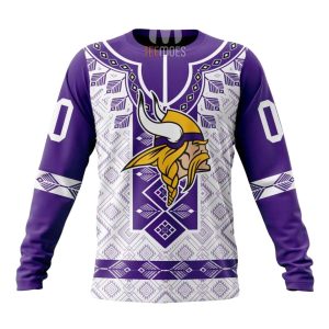 Personalized Minnesota Vikings Native Pattern AOP Sweatshirt