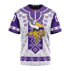 Personalized Minnesota Vikings Native Pattern AOP T Shirt