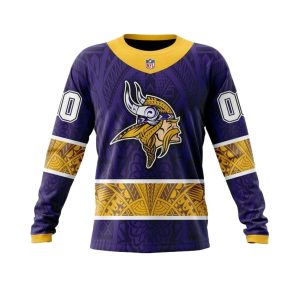 Personalized Minnesota Vikings Native With Samoa Culture AOP Sweatshirt