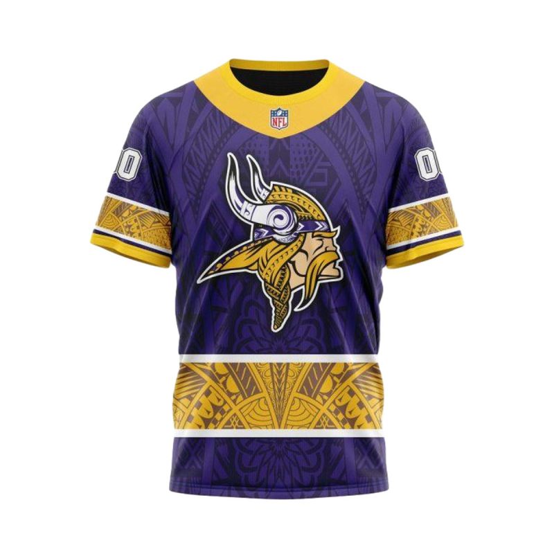 Personalized Minnesota Vikings Native With Samoa Culture Aop T Shirt 1