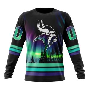 Personalized Minnesota Vikings Northern Lights AOP Sweatshirt