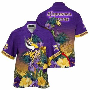 Personalized Minnesota Vikings Paradise Escape Hawaiian Shirt