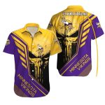Personalized Minnesota Vikings Punisher Skull Inspired Hawaiian Shirt