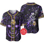 Personalized Minnesota Vikings Skull Pattern Baseball Jersey