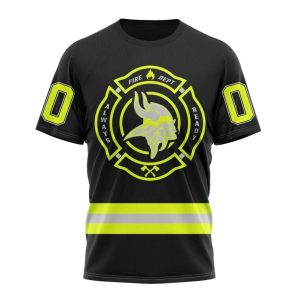Personalized Minnesota Vikings Special FireFighter Uniform AOP T Shirt