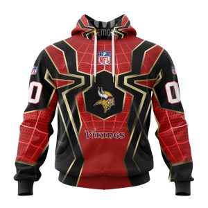 Personalized Minnesota Vikings Spider Man Cosplay AOP Hoodie