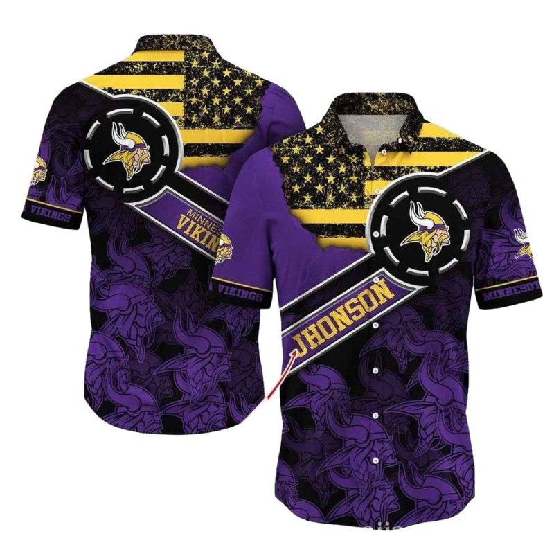 Personalized Minnesota Vikings Starry Night Defense Hawaiian Shirt 1