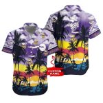Personalized Minnesota Vikings Sunset Beachside Hawaiian Shirt