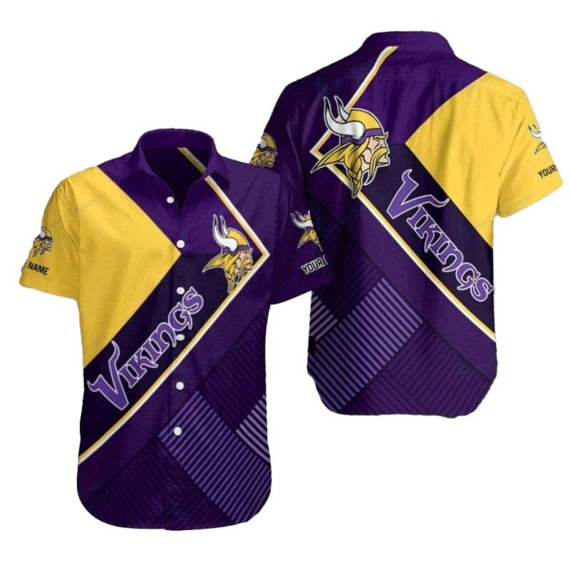 Personalized Minnesota Vikings Sunset Tackle Hawaiian Shirt 1