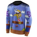 Personalized-Minnesota-Vikings-Super-Mario-Blue-Black-AOP-Sweatshirt-2
