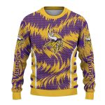 Personalized-Minnesota-Vikings-Swirl-Flow-Yellow-And-Purple-Pattern-AOP-Sweatshirt-2