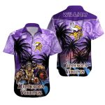 Personalized Minnesota Vikings Thunderstorm Viking Warrior Hawaiian Shirt