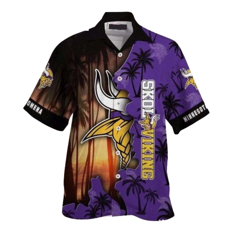 Personalized Minnesota Vikings Twilight Skies Skol Vikings Hawaiian Shirt 1